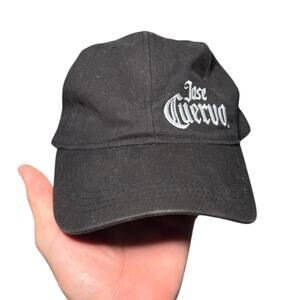 Jose Cuervo Black Strapback Hat – Y2K Distressed Embroidered Promo Cap